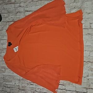 NWT JM collection coral‎ gardens Blouse XL